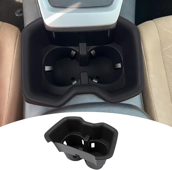 Cup Holder Organizer Compatible with 2022 2023 2024 2025 Toyota RAV4 Accessories, Noise-Free Water & Dust Proof TPE Insert Center Console Drink Holder Protector for 2022-2025 RAV-4 Accessories